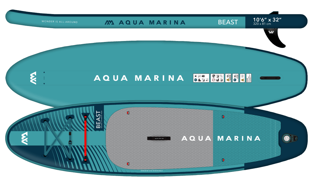 Aqua Marina Beast SUP: Inflatable All-Around Board for Beginners and Experts